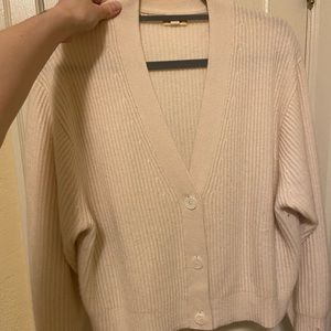 JCrew Ribbed Cashmere V-neck Cardigan Sweater